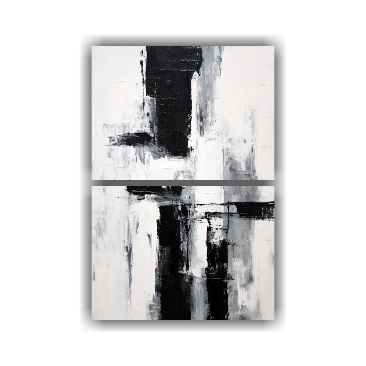 GENERICO - Pinturas Abstractas En Blanco Y Negro Con Estilo 45x60 Cm