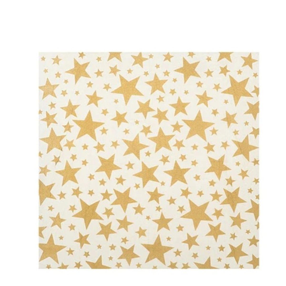 GENERICO - Servilletas De Papel Estrellas Doradas 33X33cm 16Pcs
