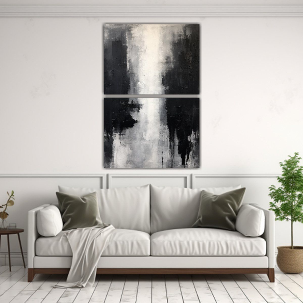 GENERICO - Díptico Arte Moderno Abstracto Composición De 45x60 Cm