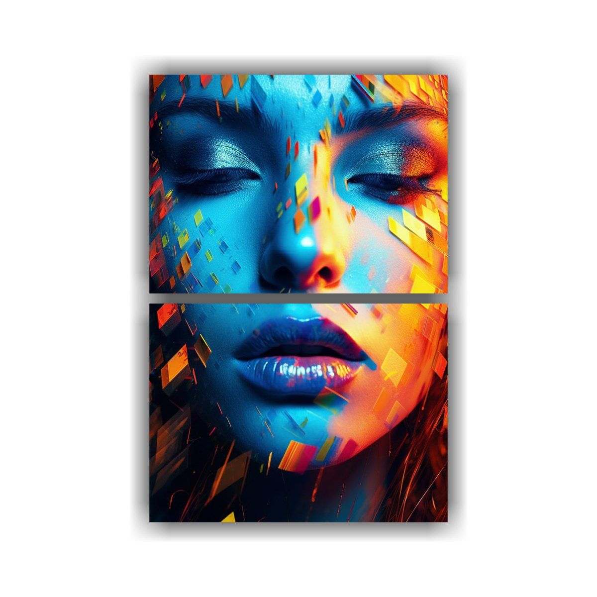 GENERICO - Conjunto 2 Telas Bastidor Inspiración Reflejo L 40x60 Cm