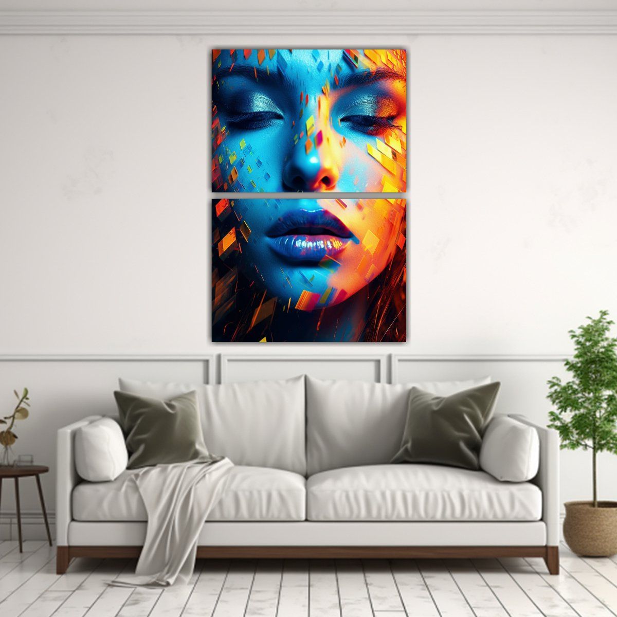 GENERICO - Conjunto 2 Telas Bastidor Inspiración Reflejo L 40x60 Cm