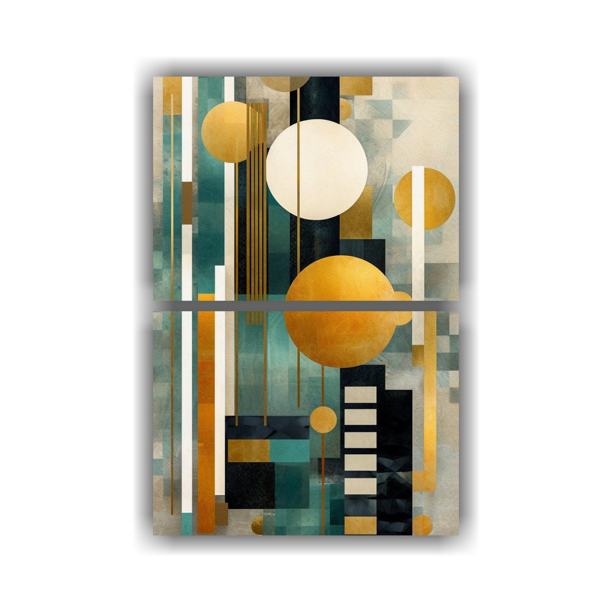 GENERICO - Pinturas Abstractas Collage Interiores Con 40x60 Cm