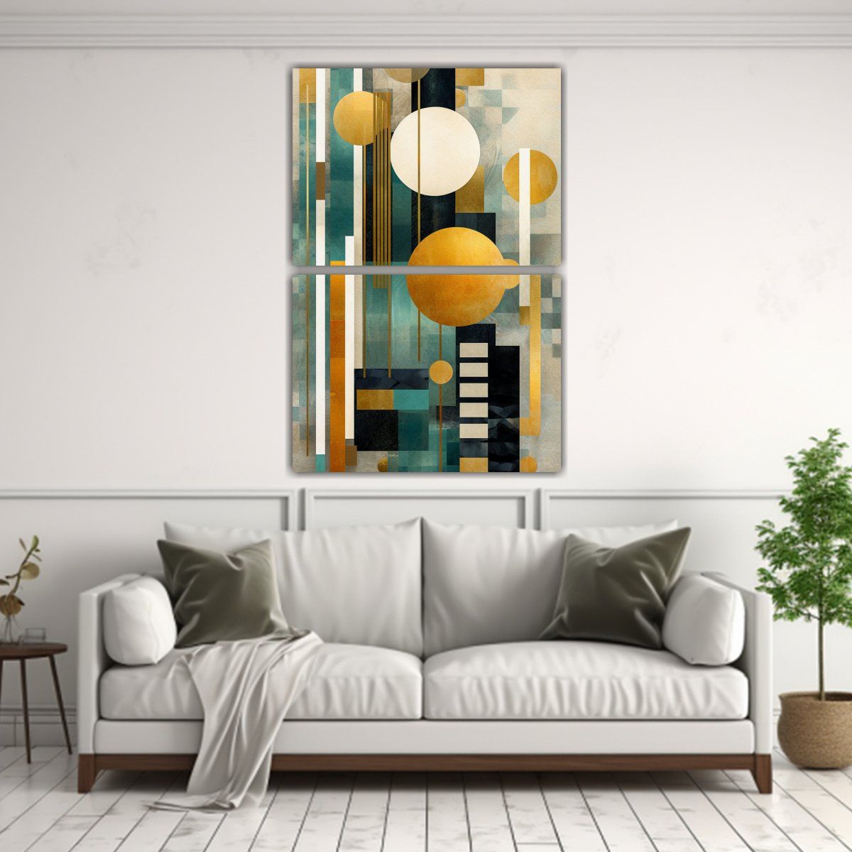 GENERICO - Pinturas Abstractas Collage Interiores Con 40x60 Cm