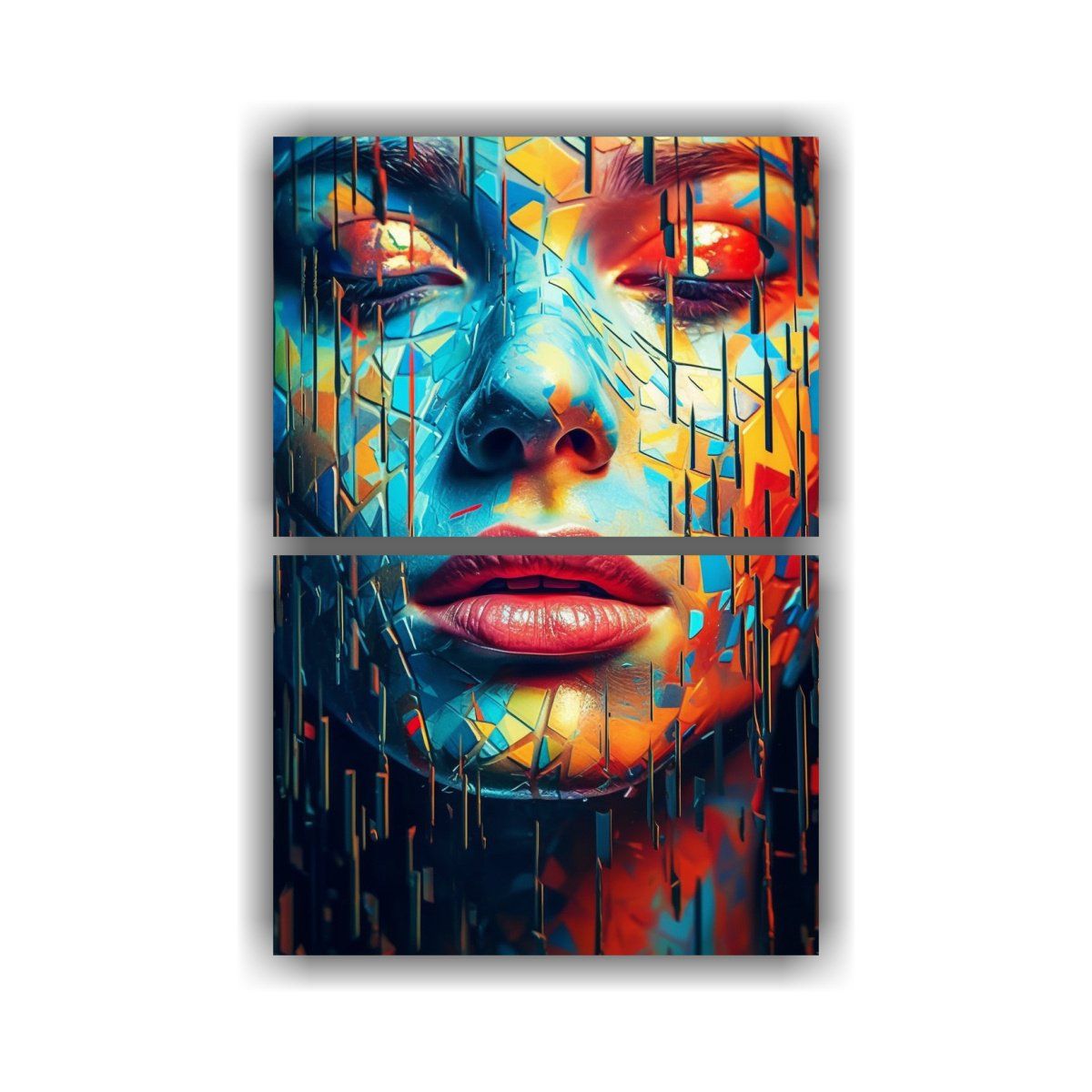 GENERICO - Composición Esquema Belleza Glitter En Primer 45x60 Cm