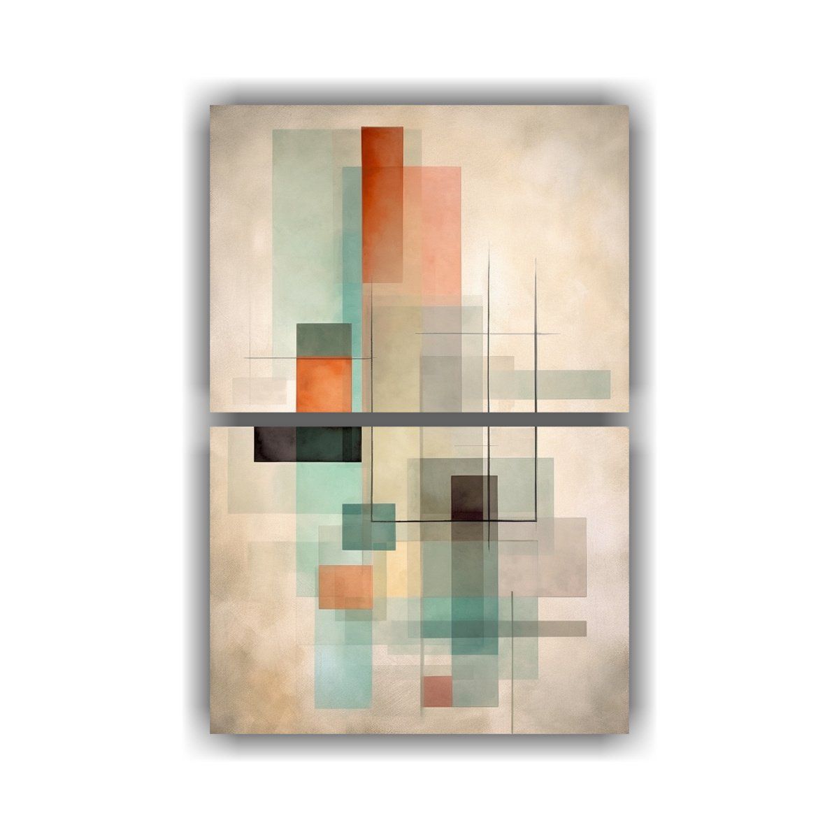 GENERICO - Cuadros Decorativos Geométricos Con Colores 40x60 Cm