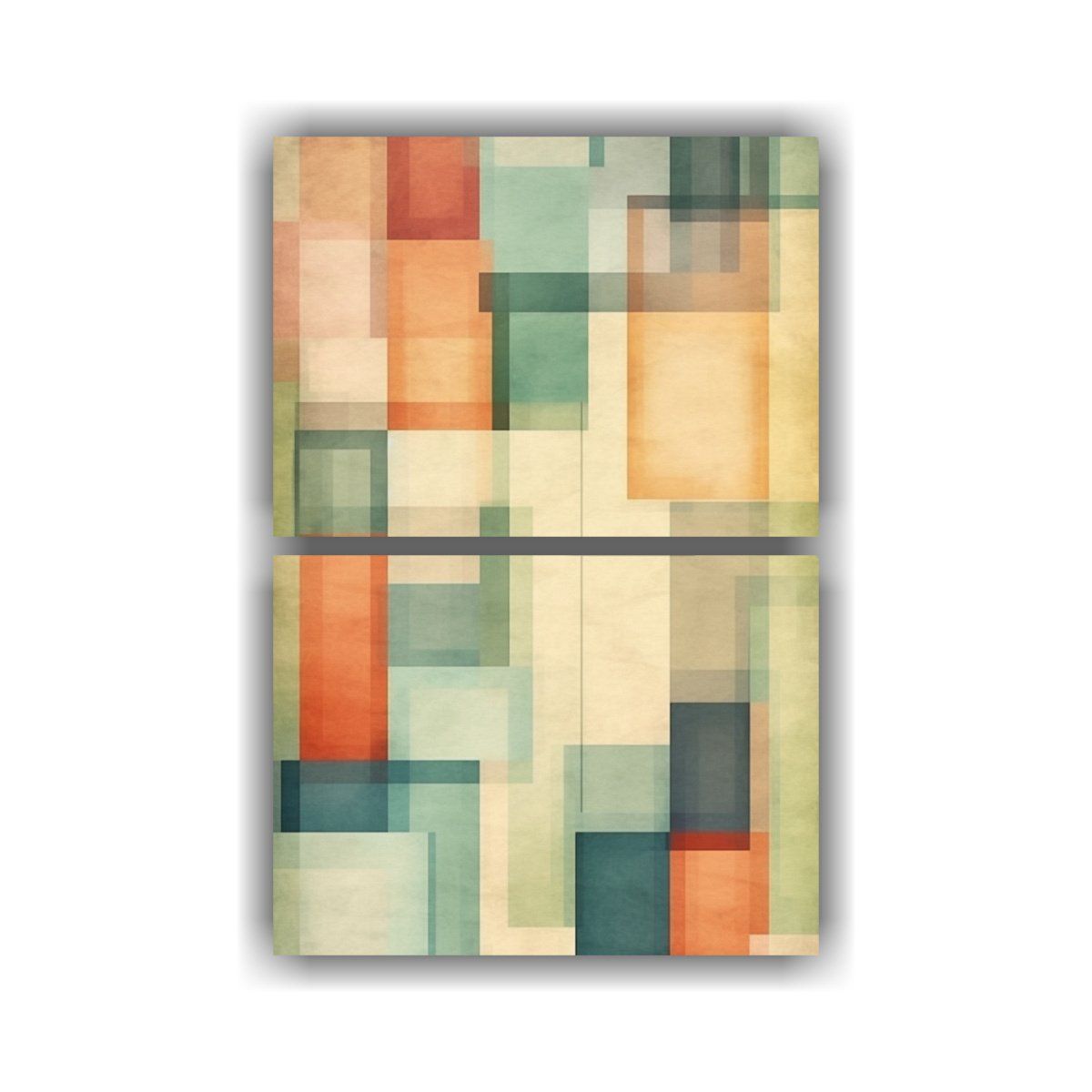 GENERICO - Pinturas De Decoración En Sala Con Dos Telas En 45x60 Cm