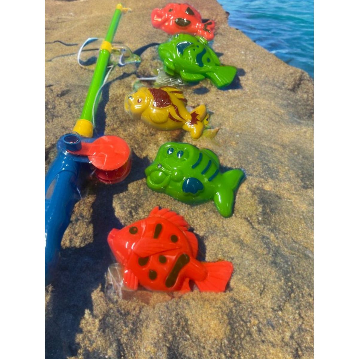 GENERICO - Pack Pesca Milagrosa Juego Con peces + Caña Pescar