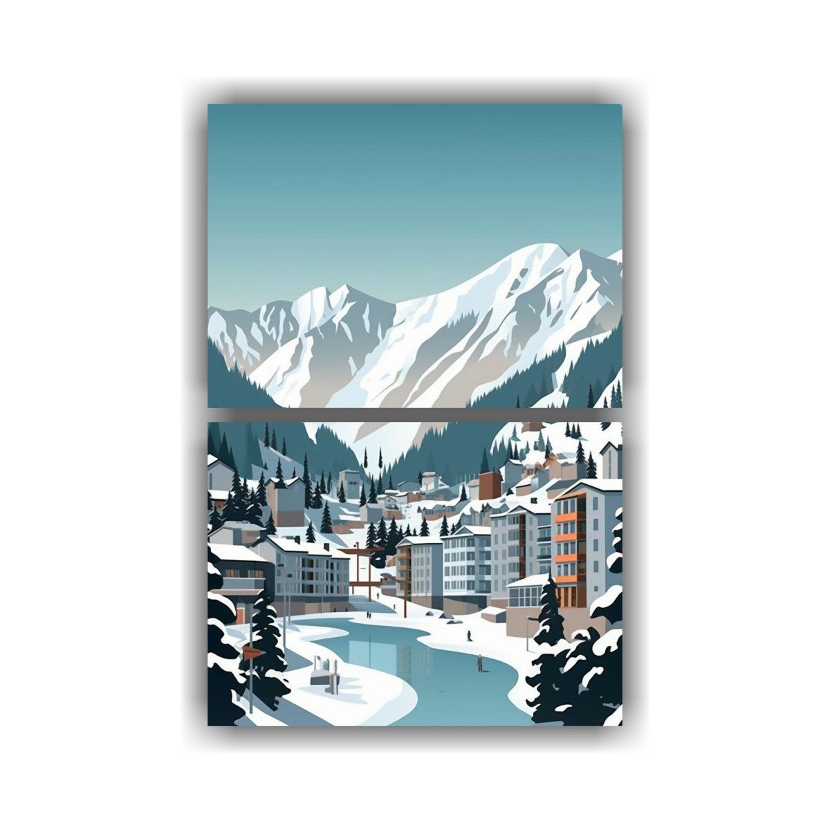 GENERICO - Cuadro Digital De Líneas Finas Y Equilibrio 45x60 Cm