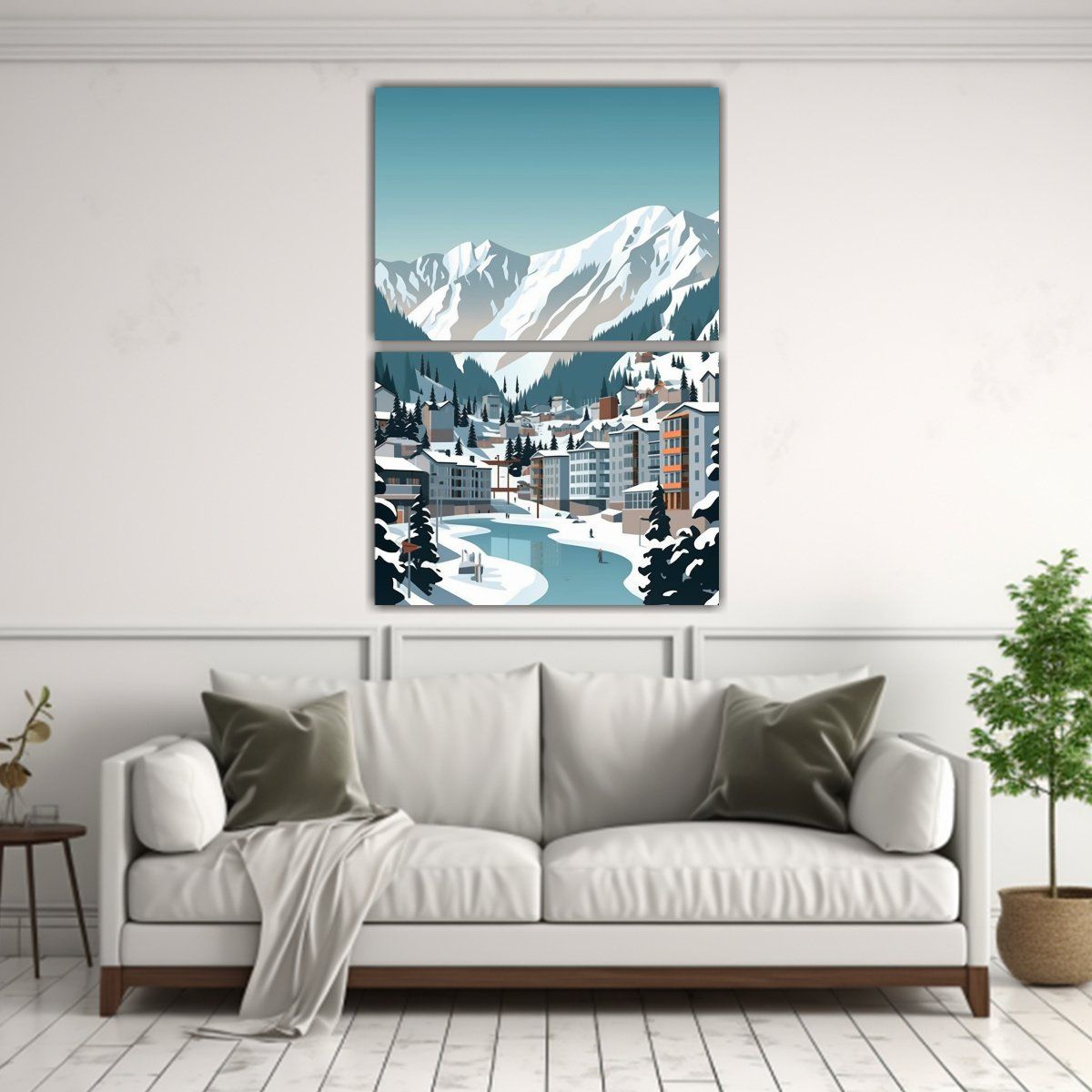 GENERICO - Cuadro Digital De Líneas Finas Y Equilibrio 45x60 Cm