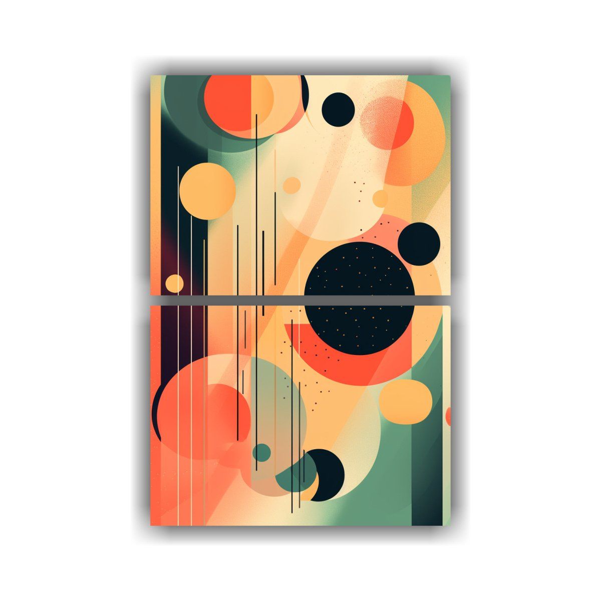 GENERICO - Cuadro Abstracto Para Comedor Estilo Etéreo Y 40x60 Cm