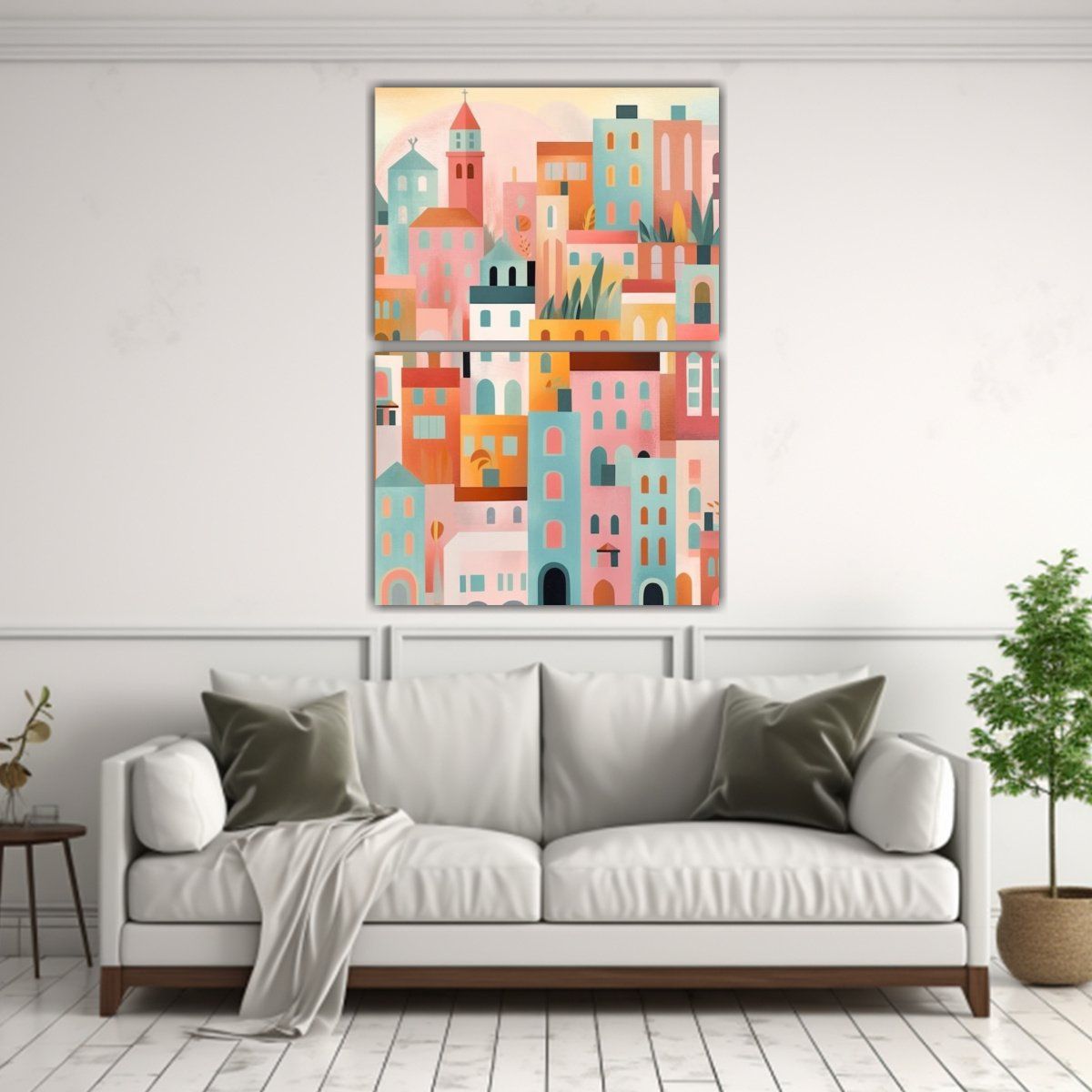 GENERICO - Conjunto De Lienzos Abstractos Inspirados En 40x60 Cm