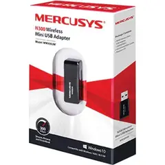 MERCUSYS - Mini Adaptador USB Inalámbrico N300