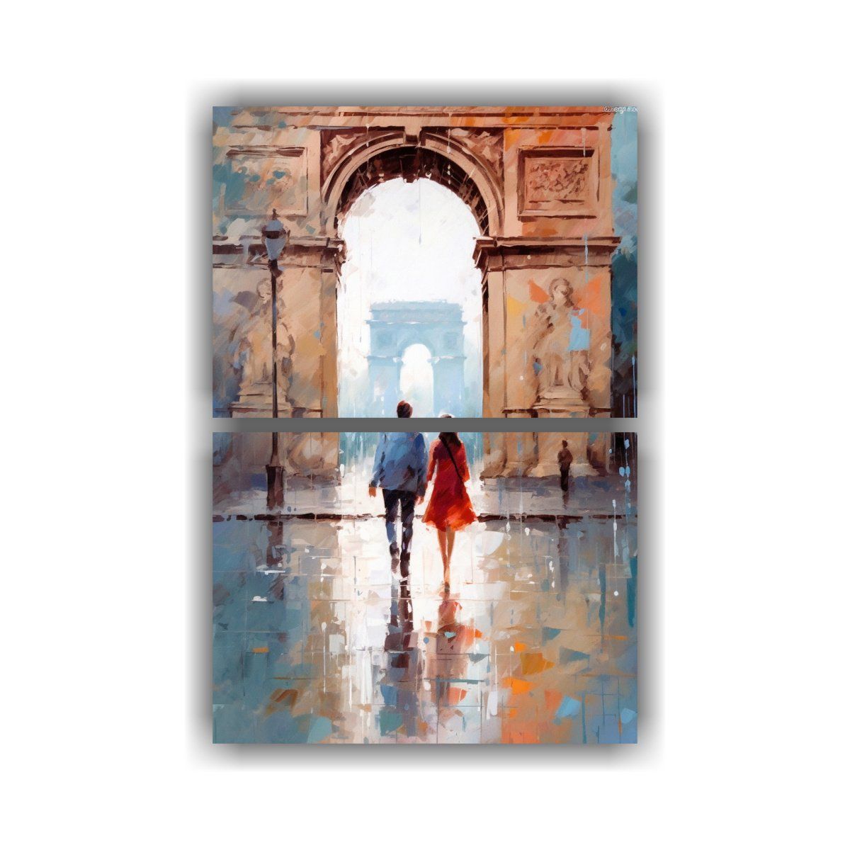 GENERICO - Set 2 Arte De Pared Diseño Oficina Kentauras 45x60 Cm