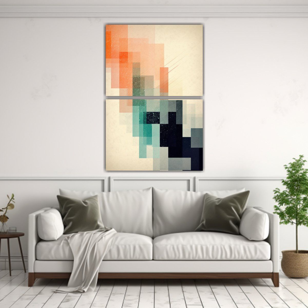 GENERICO - Arte Generativo Abstracto En Lienzo Con Escenario 40x60 Cm