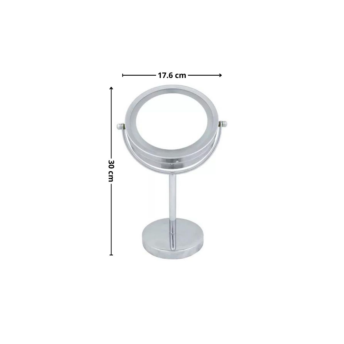 GENERICO - Espejo para maquillaje con luz led 30cm cromado Mor