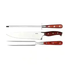 GENERICO - Cuchillo con tenedor y afilador Mor