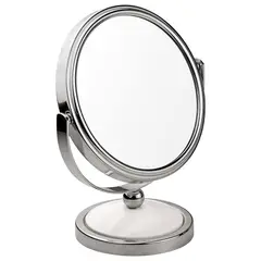 GENERICO - Espejo tocador Maquillaje con aumento 17cm Cromado Mor