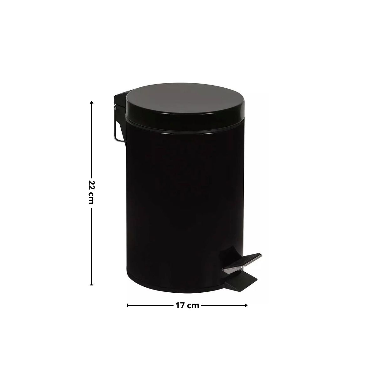 GENERICO - Set de baño papelero y escobilla WC negro Mor