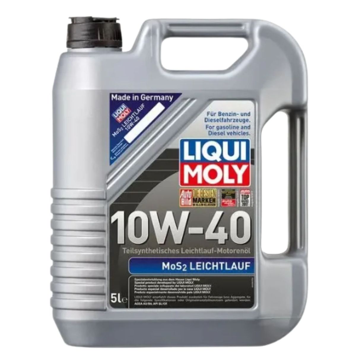 LIQUI MOLY - Aceite Motor 10w40 con Molibdeno (Mos2) 5 Lts.