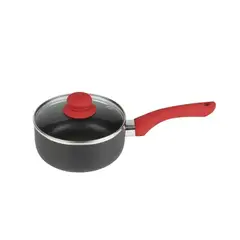 GENERICO - Olla 18 cm aluminio antiadherente negro Mor