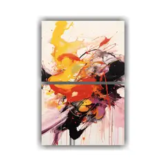 GENERICO - Pintura Fantástica En Bastidor Con Rojo Y 45x60 Cm