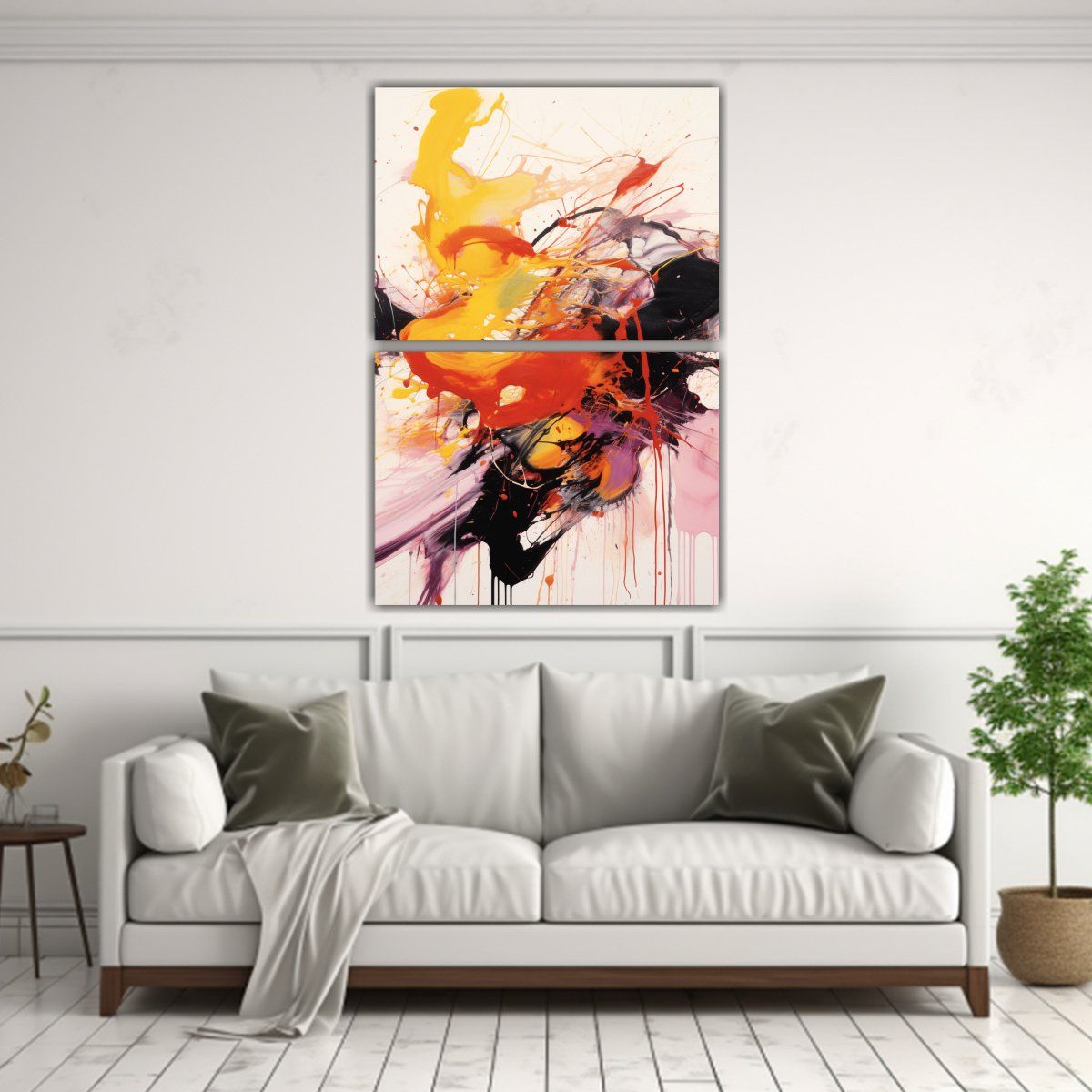 GENERICO - Pintura Fantástica En Bastidor Con Rojo Y 45x60 Cm