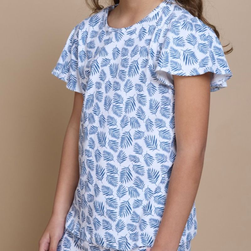 SIMPLY B - Pijama corto helecho azul niña