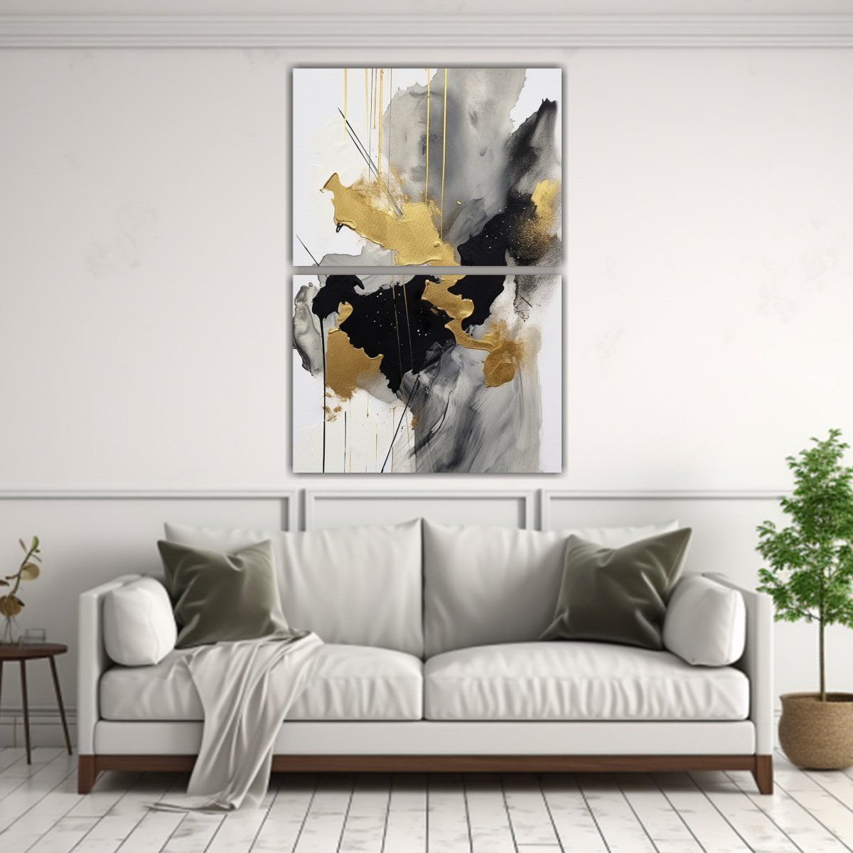 GENERICO - Cuadro Decorativo De Pared Con Textura Blanca 45x60 Cm