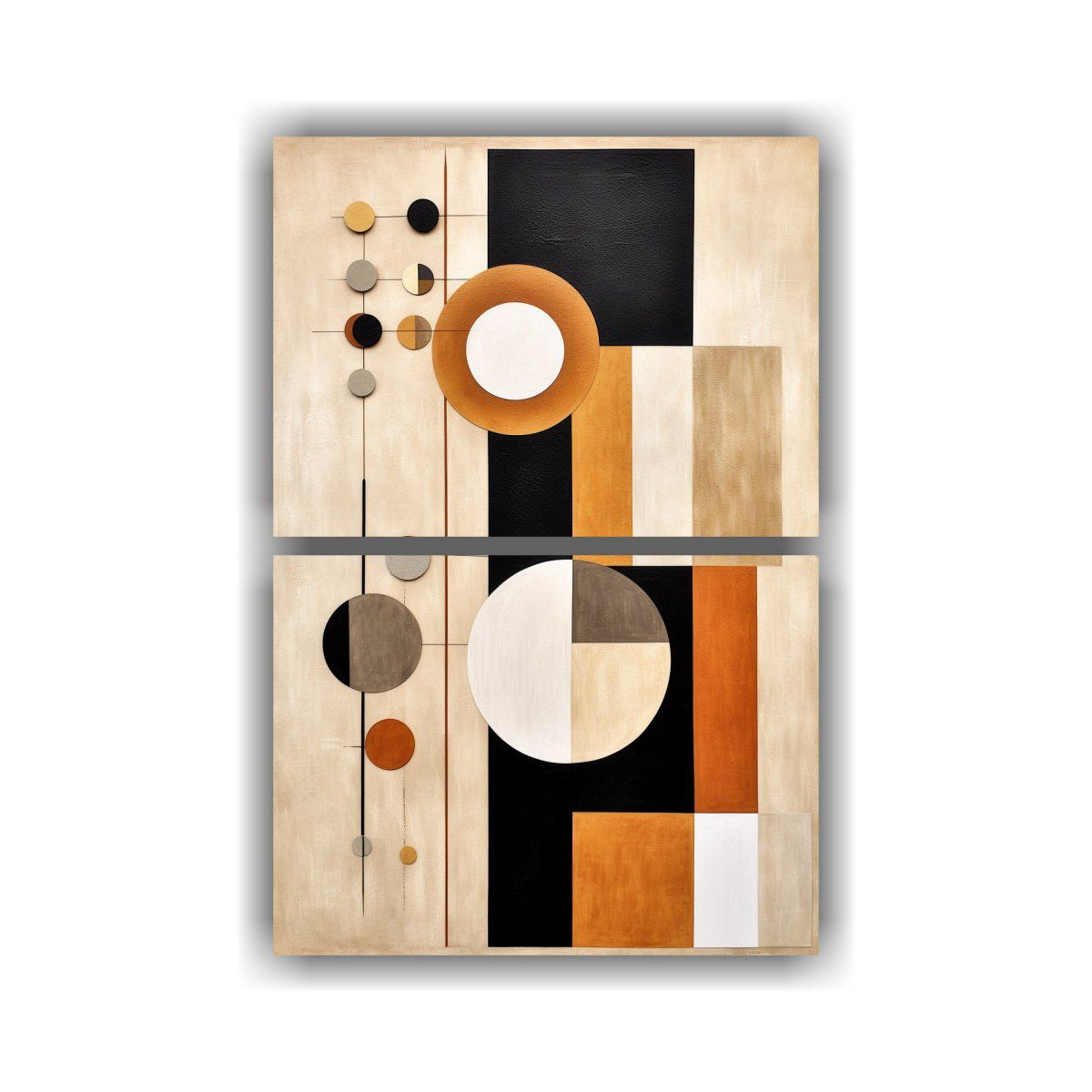 GENERICO - Diptico Moderno Con Gama De Colores 40x60 Cm