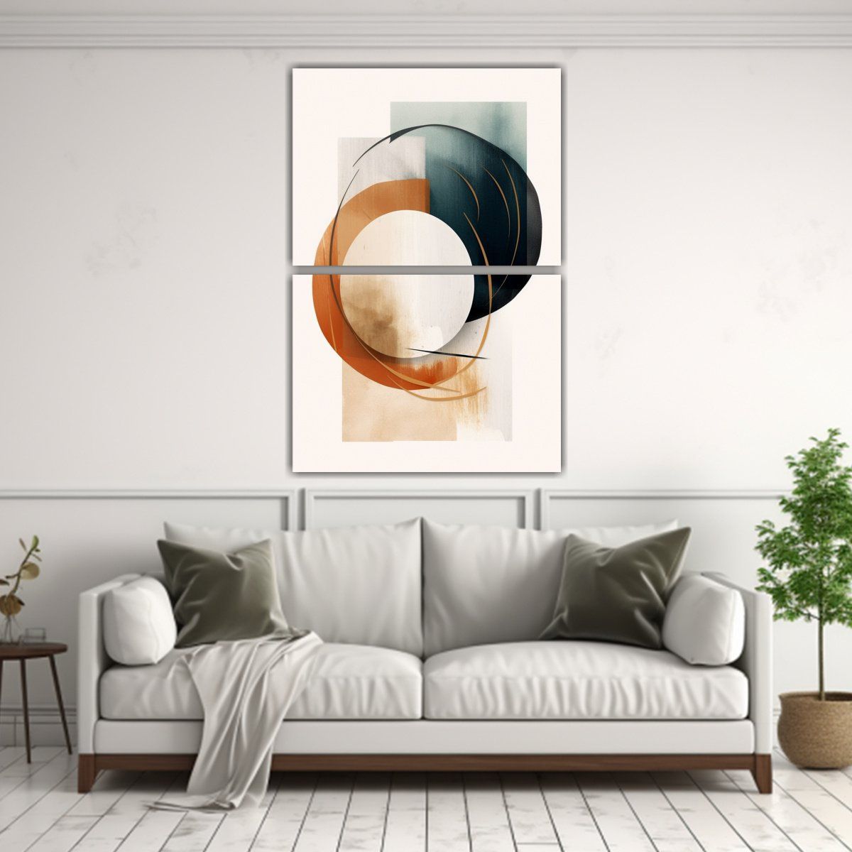 GENERICO - Pintura Luminosa Abtrsacta Minimalista De Dos 45x60 Cm