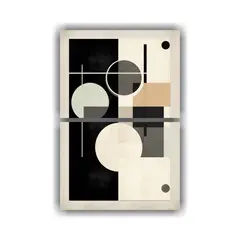 GENERICO - Set 2 Telas En Bastidor Abstracción Geométrica 45x60 Cm