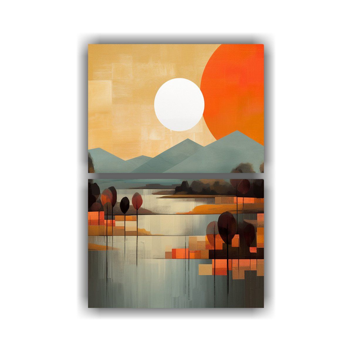 GENERICO - Lienzos Decorativos Con Armonía Cromática Y 45x60 Cm