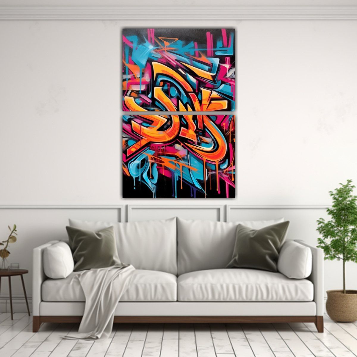 GENERICO - Dos Lienzos De Tela Concepto Alegría Me Tus 40x60 Cm