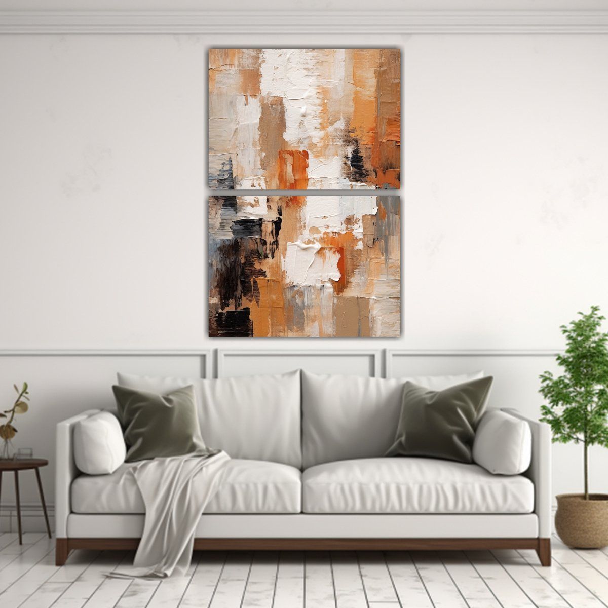 GENERICO - Pintura Abstracta Moderna De Café En Tono 40x60 Cm
