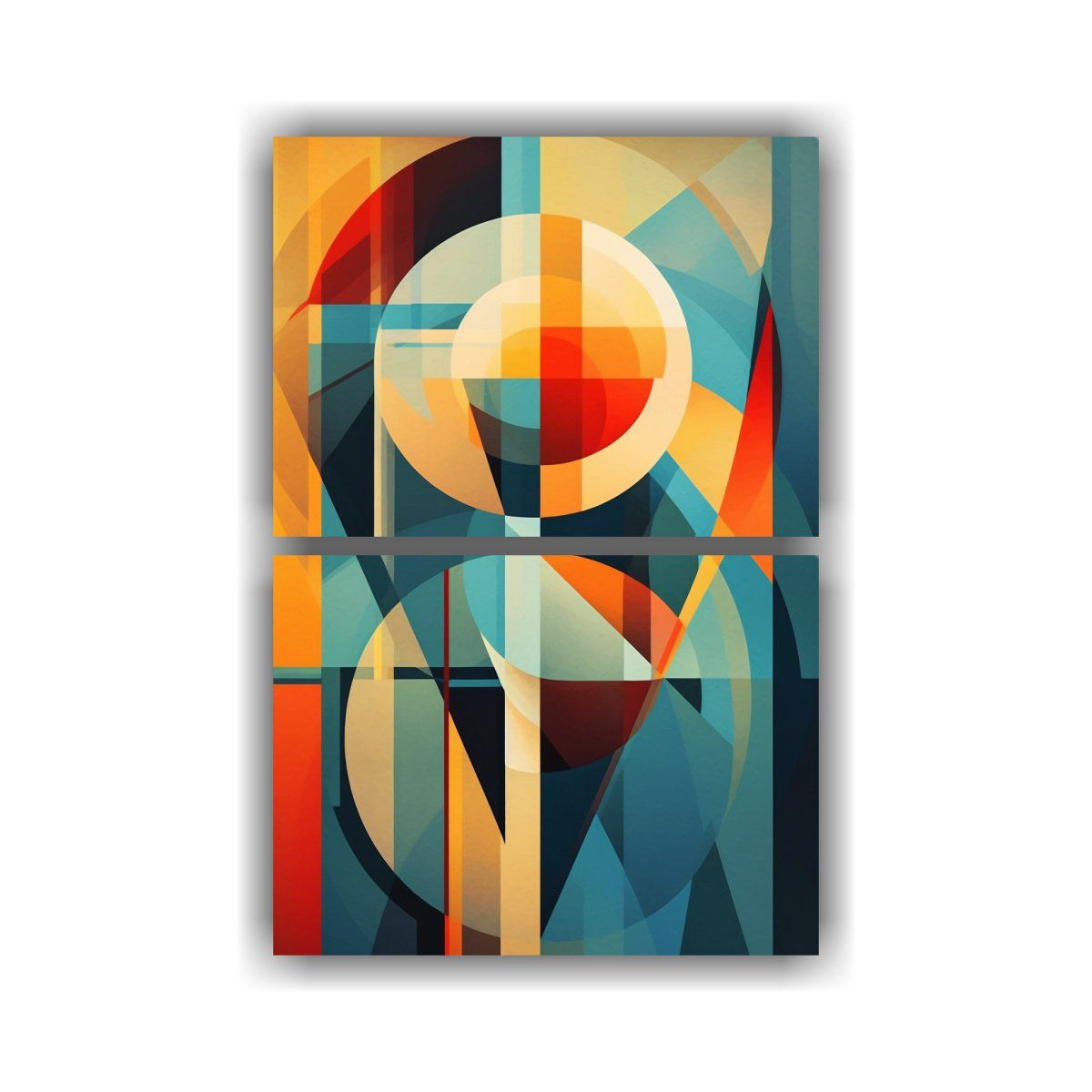 GENERICO - Pinturas Abstractas Intensas Con Paleta De 40x60 Cm