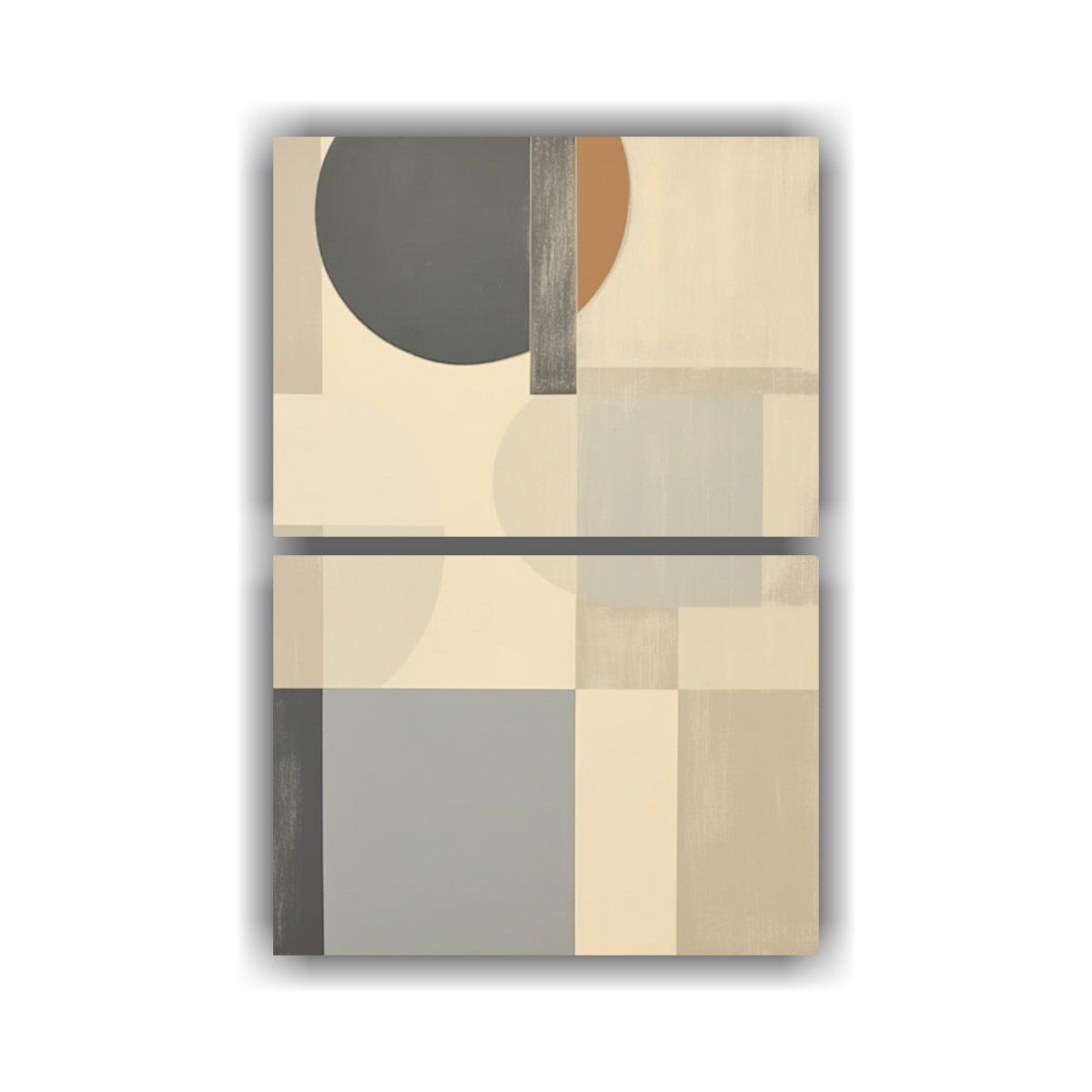 GENERICO - Pintura Abstracta Geométrica Con Formas 45x60 Cm