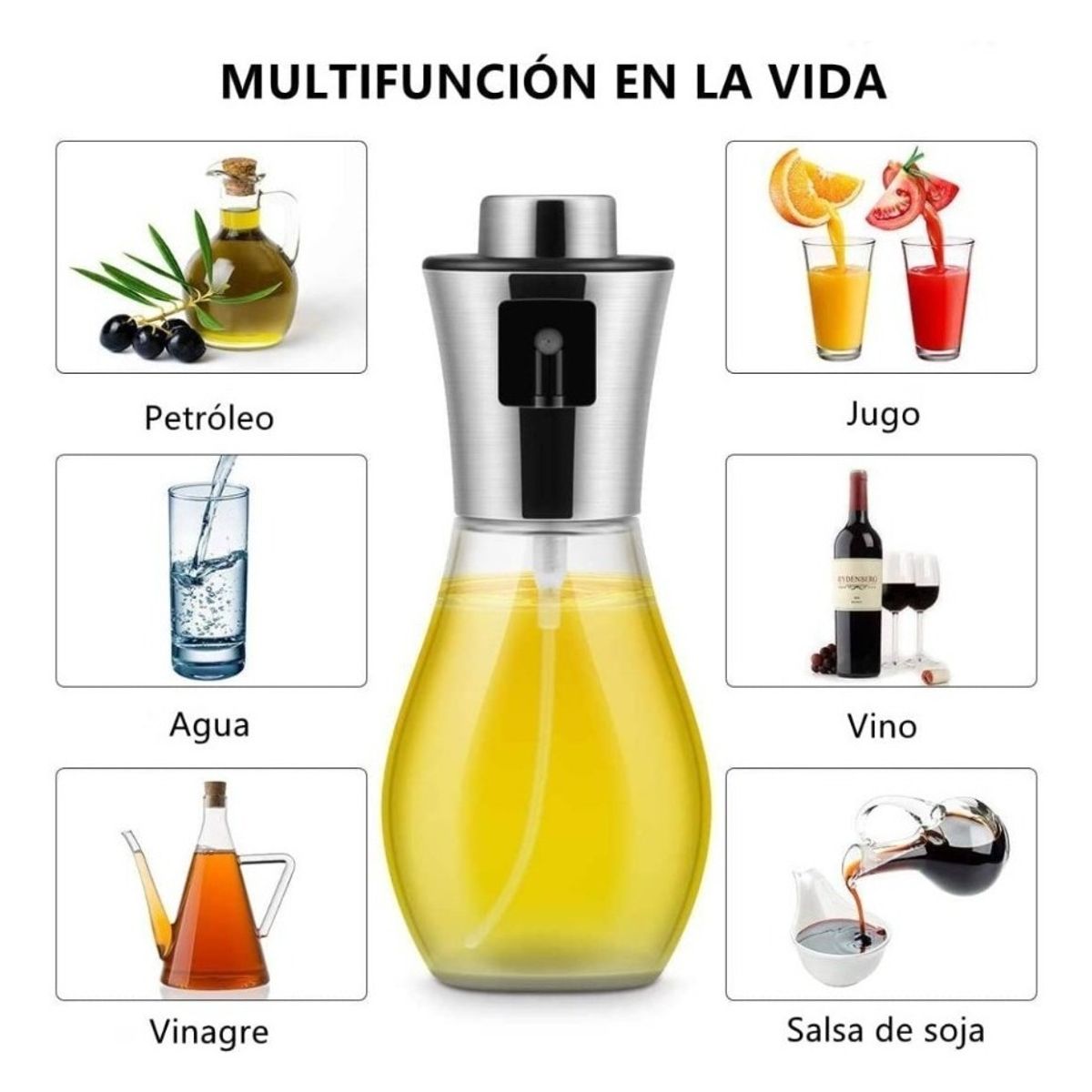 GENERICO - Pack 3 Rociador De Aceite Spray 200ml