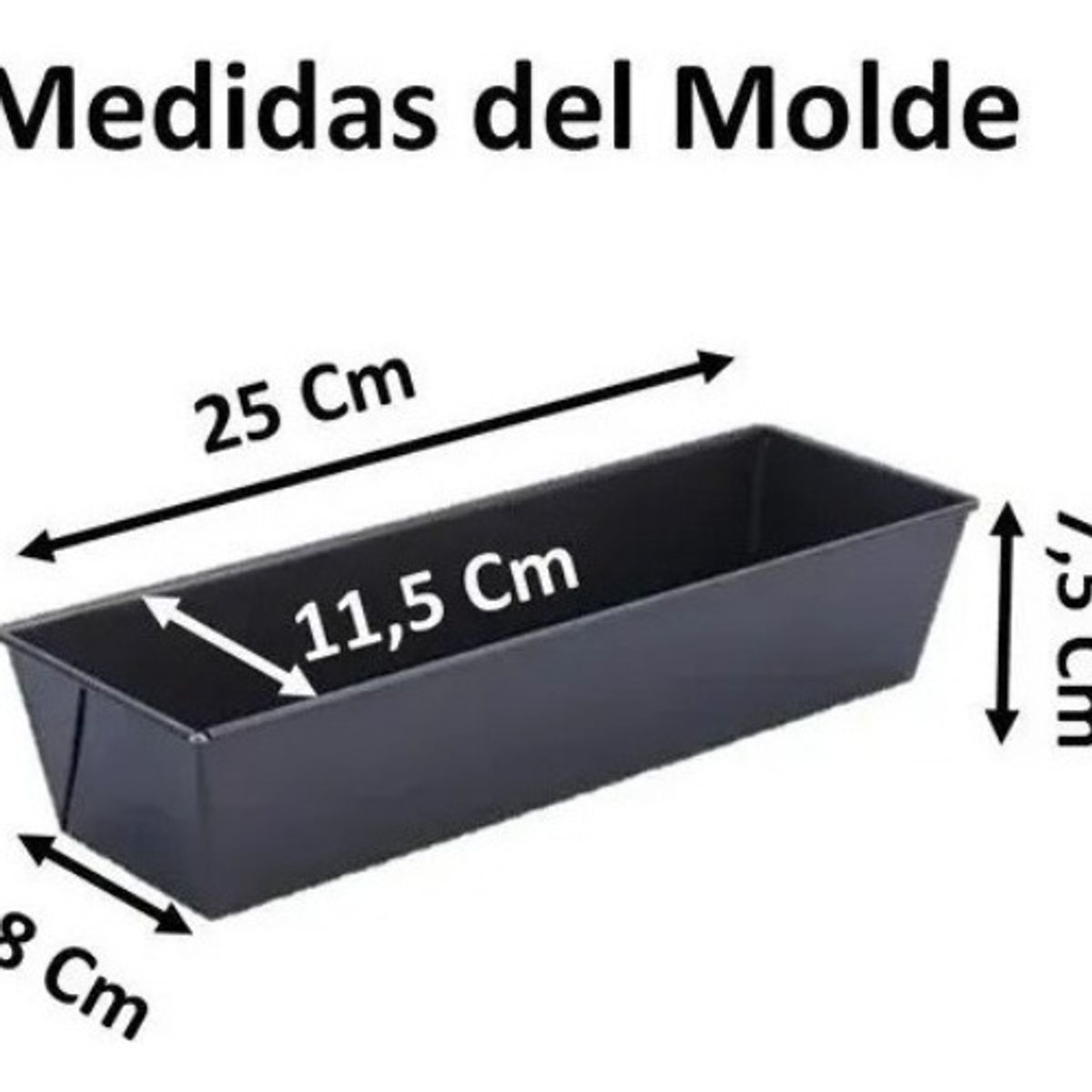 GENERICO - Molde Rectangular Antiadherente Reposteria Queques Pan 25cm