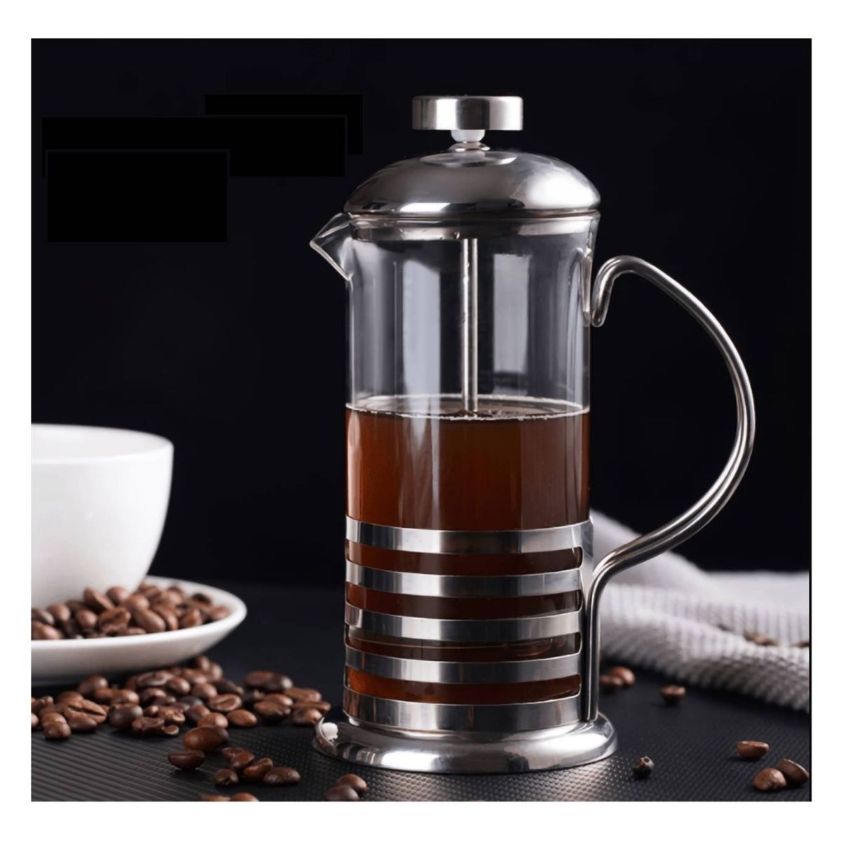 GENERICO - Cafetera Francesa Metal Prensa Manual 600ml