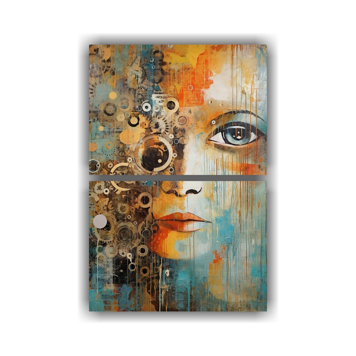 GENERICO - Pintura En Lienzo Grande Con Texturas Mixtas 45x60 Cm