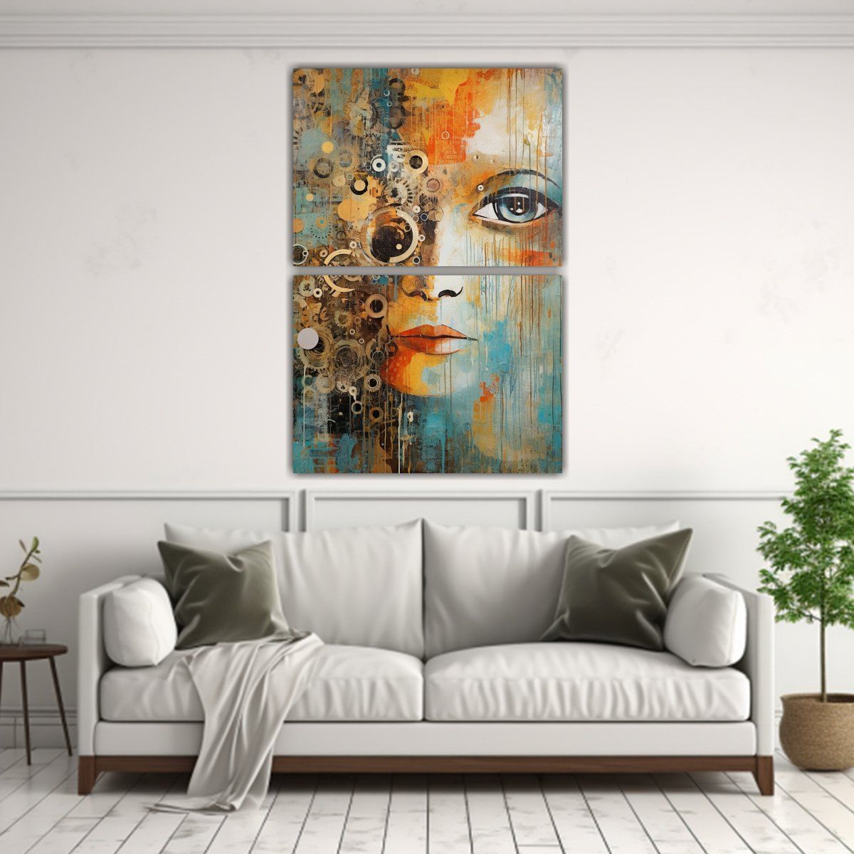 GENERICO - Pintura En Lienzo Grande Con Texturas Mixtas 45x60 Cm