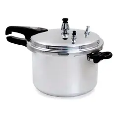 GENERICO - Olla A Presión De 7 Litros Aluminio Plateada