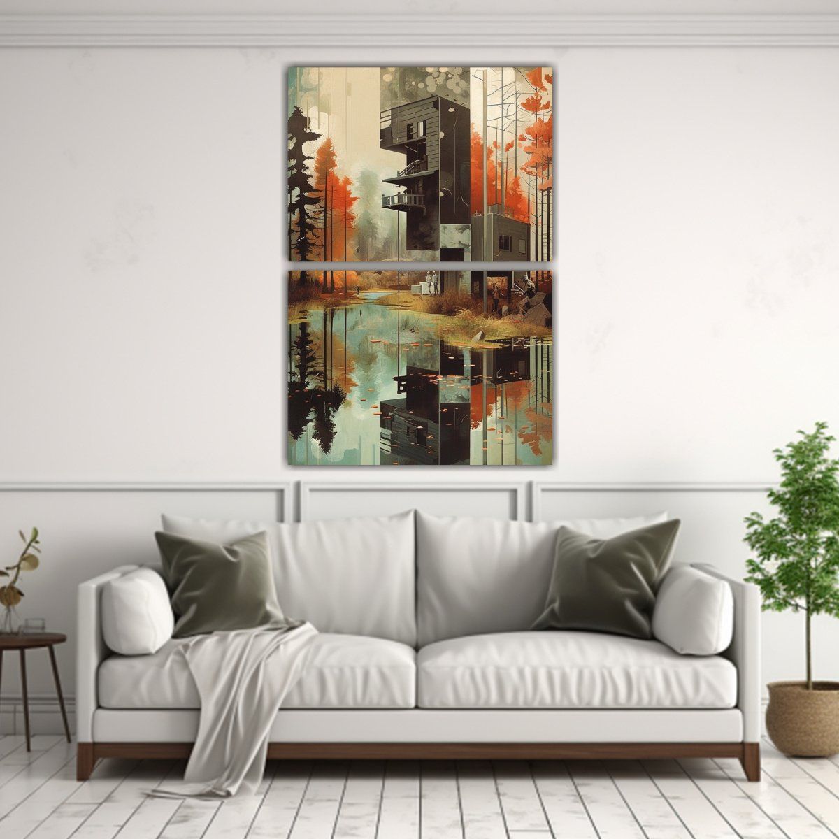 GENERICO - Pinturas Decorativas Estilo Deconstructivismo En 40x60 Cm