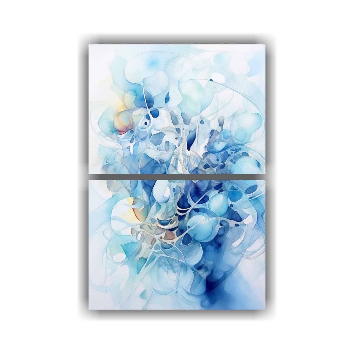 GENERICO - Pinturas Decorativas Acuarela Abstracción Azul 40x60 Cm