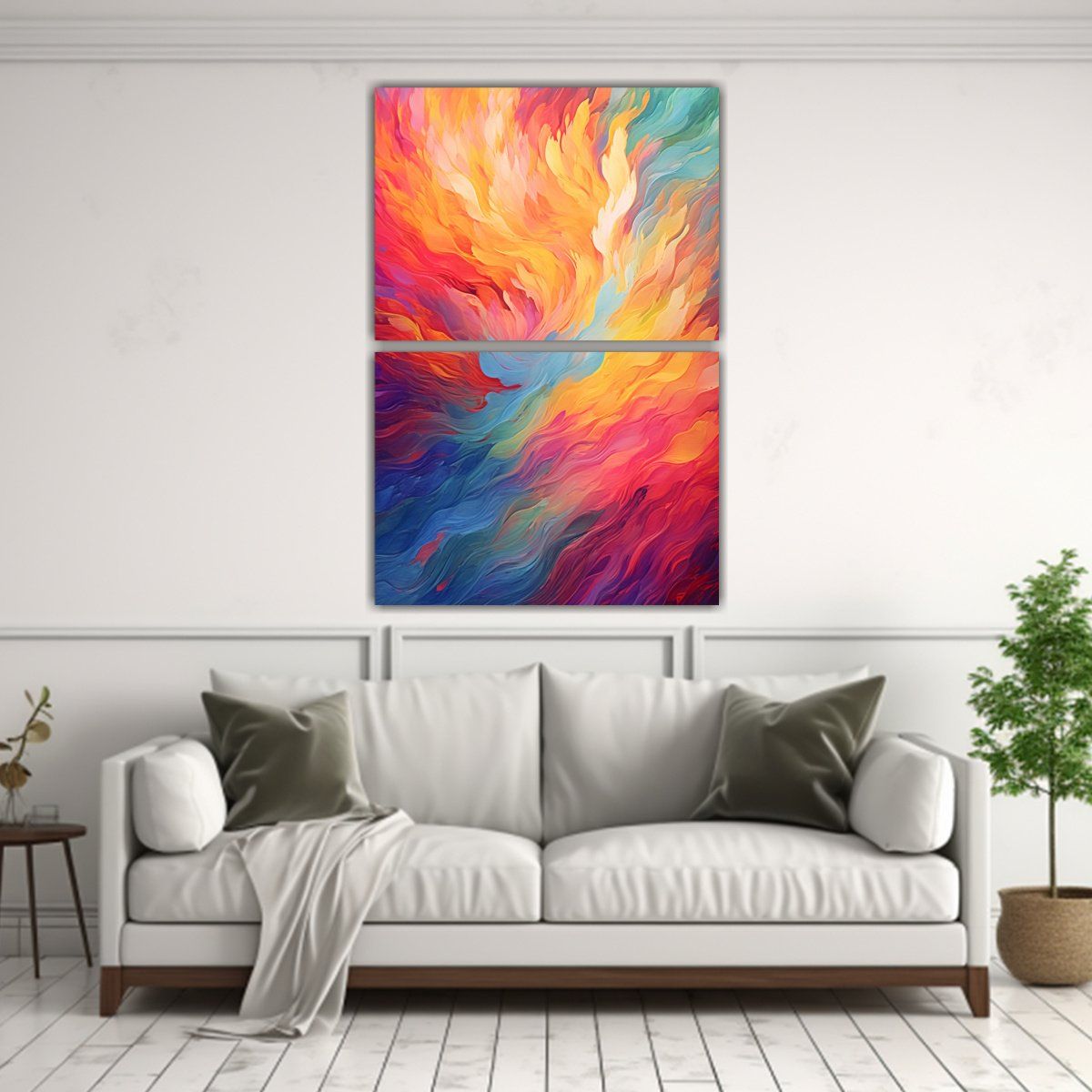 GENERICO - Pintura Espacio Vibrante Y Enérgica Con Audaces 40x60 Cm