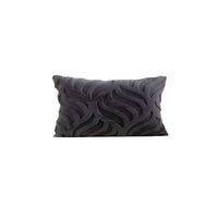 JUEGO DE 2 FUNDAS PELUDAS HOJA 45X45 NEGRO