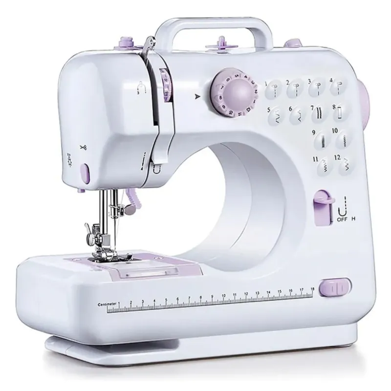 GENERICO - Máquina Coser Overlock Portátil Pedal Eléctrica 12 Puntos