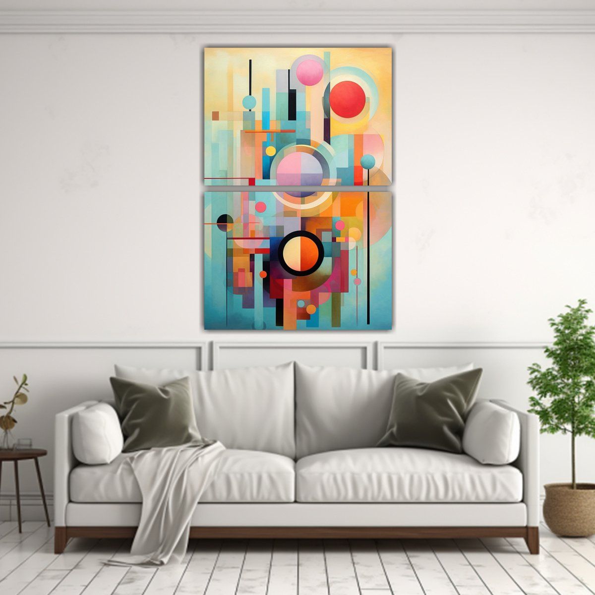 GENERICO - Cuadros Abstractos Geométricos Coloridos 32K 45x60 Cm