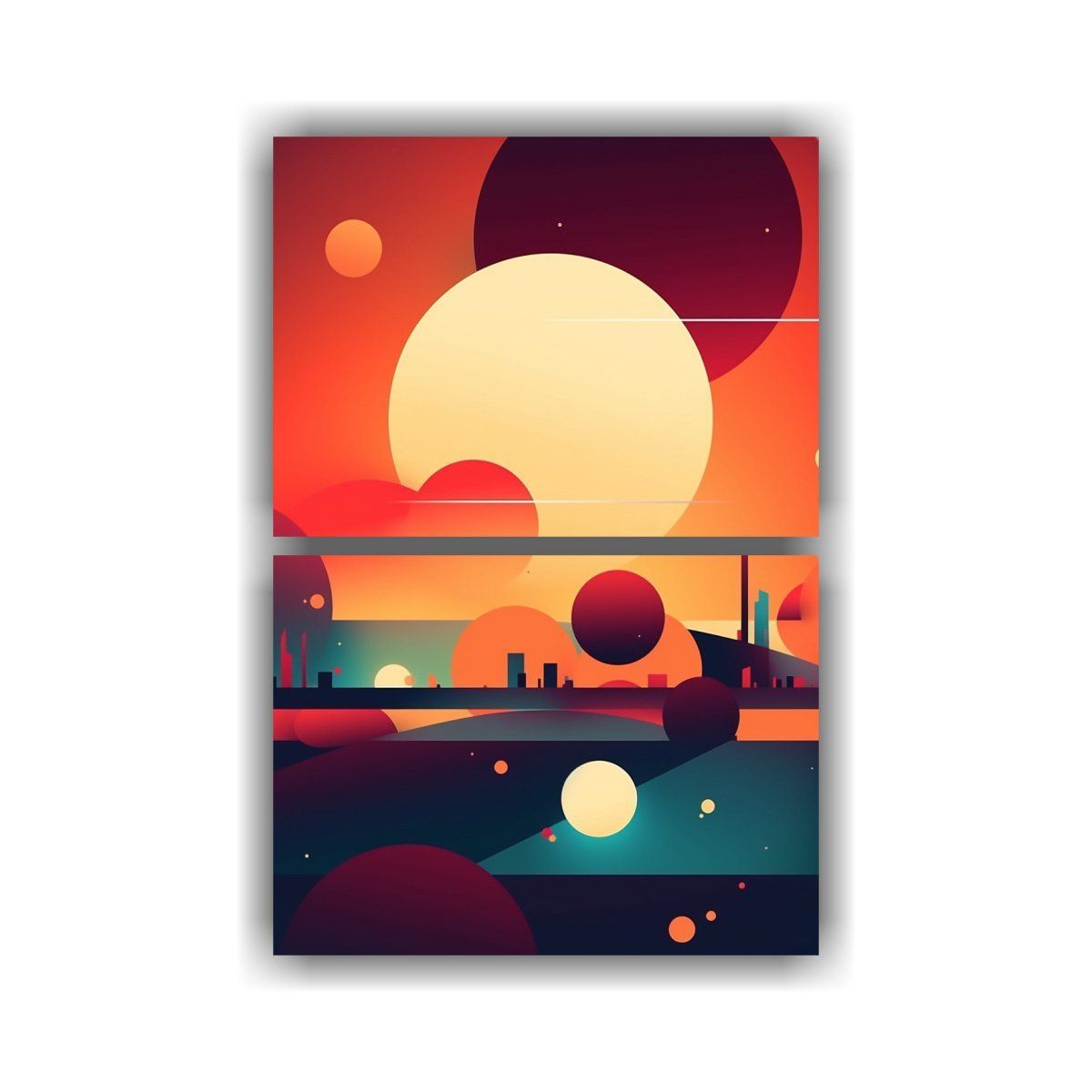 GENERICO - Pinturas Decorativas Abstractas Con Diseños 45x60 Cm