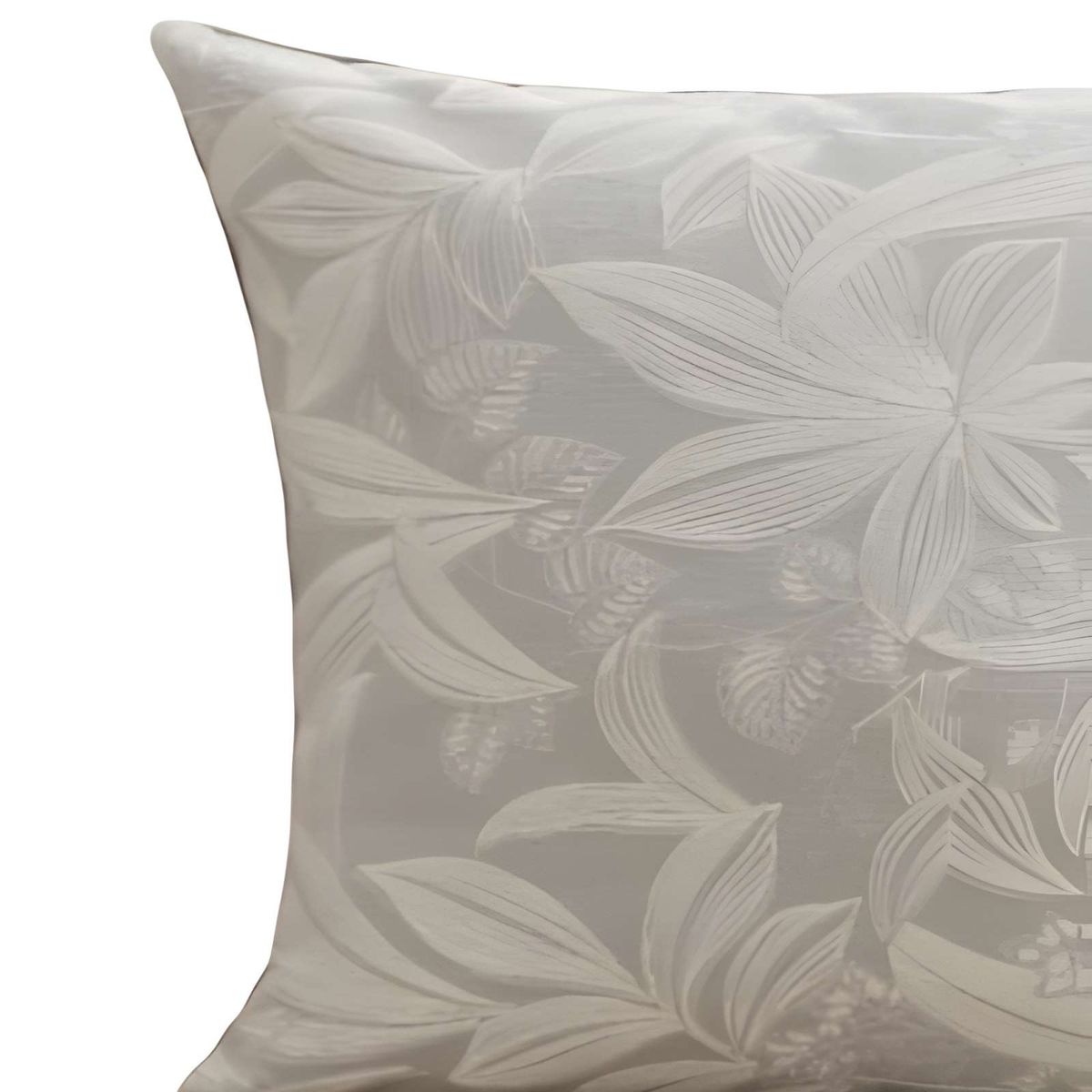 GENERICO - JUEGO DE 4 FUNDAS PELUDAS DE HOJAS 45X45 GRIS…